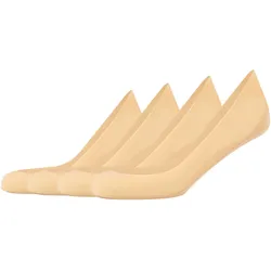 Füßlinge CAMANO "comfort", Damen, Gr. 39-42, beige (natural), Polyamid, Elasthan, unifarben, elastisch, Socken, mit Silikonstreifen gegen Verrutschen