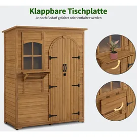 M MCombo Gartenschrank Geräteschuppen 73 x 144 x 185 cm Natur