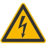WOLK Warnschild elektrische Spannung 100 mm Gelb