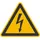 WOLK Warnschild elektrische Spannung 100 mm Gelb