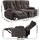 Vevor Loveseat Relaxsessel elektrisch 80 x 100 x 80 cm Braun mit Wärmefunktion und Massage