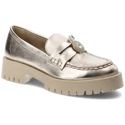 Goldene Mokassins Chebello Elegante Damenschuhe, 36