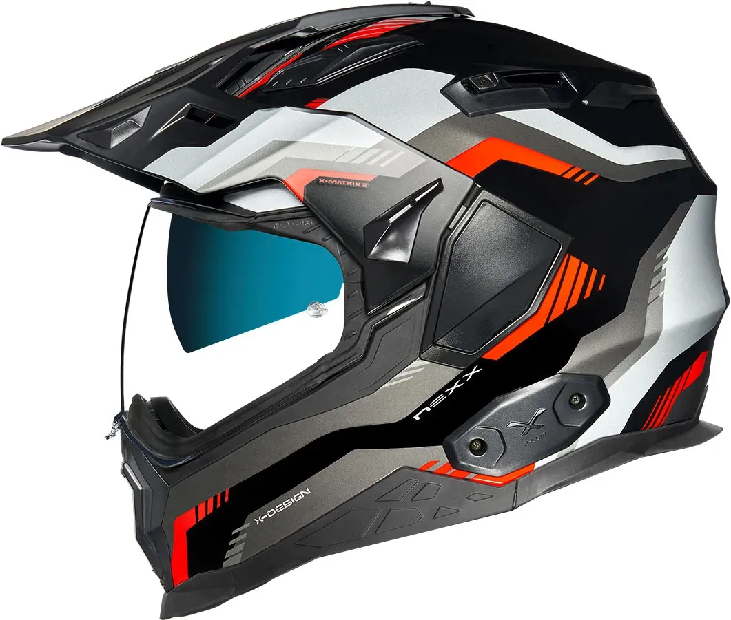 Nexx X.WED 2 Columbus, casque d enduro - Noir/Gris/Rouge - M