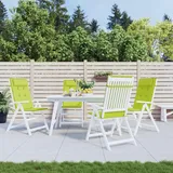 JUNZAI Hochlehner-Auflagen 4 STK. Neongrün Oxford-Gewebe, Sitzauflagen Gartenmöbel, Auflagen Für Gartenmöbel, Gartenstuhlauflagen Hochlehner, Polsterauflagen Für Gartenmöbel