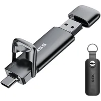 SSK USB-A / USB-C Portable SSD Flash Drive 128GB (0.13 TB), Externe SSD