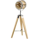 Homcom Tischleuchte 40 W mit E14 Sockel Stativ Stahl Natur 30 x 30 x 68 cm