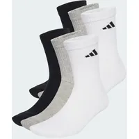 Adidas Cushioned Crew Socken. 6 Paar WEISS|grau|SCHWARZ 31-33