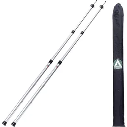 Multifunktionale Alu Aufstell-Stangen 90-230 cm Zeltstangen für Camping EINHEITSGRÖSSE