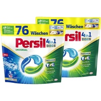 Persil Tiefenrein 4in1 DISCS Universal Vollwaschmittel für weiße Wäsche 2x 76 WL