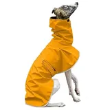 VOODUE hunderegenmantel Italienische Windhund-Kleidung, wasserdichter Whippet-Mantel, Winter, verstellbare Windhund-Kleidung, Winter-warme Fleece-Kleidung, warme Jacke for Hunde (Color : GELB, Size