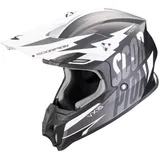 Scorpion VX-16 Evo Air Slanter Motocrosshelm - Matt Schwarz/Silber - M