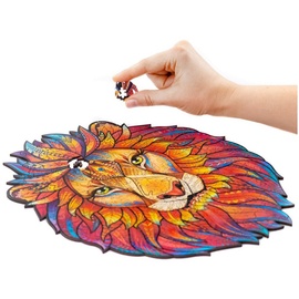 Unidragon 327-tlg. Holzpuzzle Mysterious Lion King Size 31x40 cm