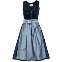 Midi Dirndl Luna Samt Blau