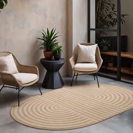 Ted Baker Woodfield Wendeteppich", beige Jute weiß), B:160cm H:8mm L:230cm, Polypropylen, Teppiche, Teppich, Designteppich, Wetterfest, Pflegeleicht, Modern, Wohnzimmer, Terrasse