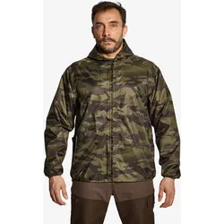 Regenjacke 100 leicht camouflage grün, grün, 3XL