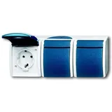 Busch-Jaeger Schuko-Steckdose 3-fach Blau/Grün