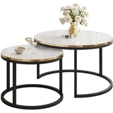 lookway Couchtisch Soleil Schwarz Holzwerkstoff 70 x 48 x 70 cm