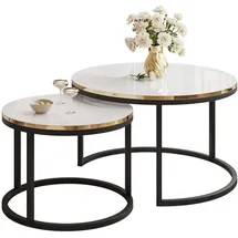 lookway Couchtisch Soleil Schwarz Holzwerkstoff 70 x 48 x 70 cm