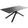 DeLife Esstisch Edge 200x100cmKeramik Laminam®Nero Greco Anthrazit Mittelfuß Kreuz Schwarz, Esstische