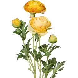 Deko-Blume RANUNKEL - gelb & gold