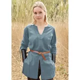 Battle Merchant Kostüm Frauen-Tunika Ylva, blaugrau, XL