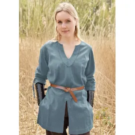 Battle Merchant Kostüm Frauen-Tunika Ylva, blaugrau, XL