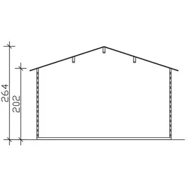 SKANHOLZ Trondheim 3,80 x 3,80 m natur