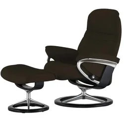 Stressless Relaxsessel mit Hocker Leder Sunrise ¦ braun ¦ Maße (cm): B: 83 H: 105 T: 74.0