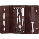 ERBE Maniküre-Etui »Tuscany«, 5 tlg., Antik-Lederetui mit Zippverschluss, rostfrei