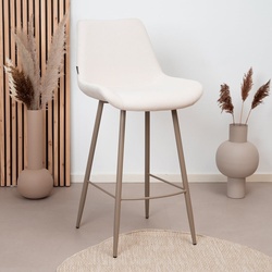 Bronx71 Barhocker Maud recycelter Stoff off white