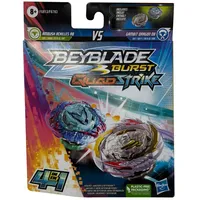Hasbro Beyblade Burst QuadStrike Gambit Dragon D8 und Ambush Achilles A8 Kreisel Doppelpack, Battle Kreisel Spielzeug