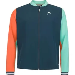 Head Tennisjacke Breaker Fullzip 2023 (Moisture Transfer Microfiber Technologie) orange/navyblau Herren