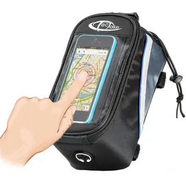 Tectake Fahrradtasche Schwarz, Grau, Kunststoff, 10x10.5x20.5 cm