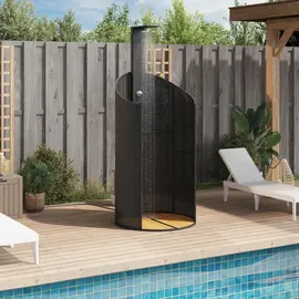 vidaXL Gartendusche 100x100x241,5 cm schwarz