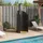 vidaXL Gartendusche 100x100x241,5 cm schwarz