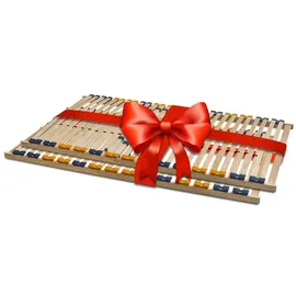 Coemo 2er Set Lattenrost für Partner "MULTIRA" 90 x 200 cm 7-Zonen 28 Leisten Härtegrad verstellbar