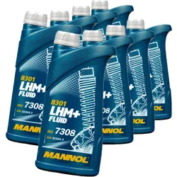 8x1l Mannol Lhm Plus + Hydrauliköl Öl Grün Servoöl Bremsflüssigkeit Din 51524-3: