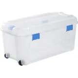 Curver 243731 Aufbewahrungsbox TOTEM Box 80L, transparent / blau Transparent, Blau 1 St.