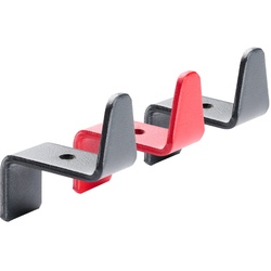 Tojo - Haken für angeber Garderobe, rot / anthrazit (3er-Set)