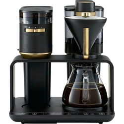 Melitta Kaffeemaschine mit Mahlwerk EPOS® 1024-04, 1l Kaffeekanne, Papierfilter 1×4, Schwarz/Gold, 360°rotierender Wasserauslauf schwarz