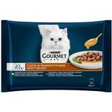 Gourmet Perle Filets Rinder-Hähnchen-Sauce 4x85g