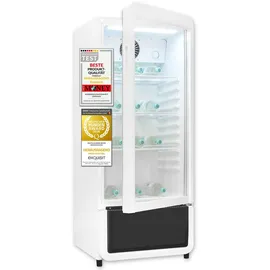 Exquisit GKS5180-GT-431D Getränkekühlschrank 200 l mit Glastür, LED, Umluft, NoFrost