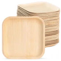 Wisefood Palmblatt Teller quadratisch 18 x 18 cm 25 St. Beige