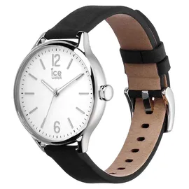 ICE-Watch - ICE Time Black Silver - Schwarze Damenuhr mit Lederarmband - 013066 (Small)
