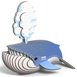 Eugy 650066 - Blue Whale, Blauwal, 3D-Tier-Puzzle, DIY-Bastelset