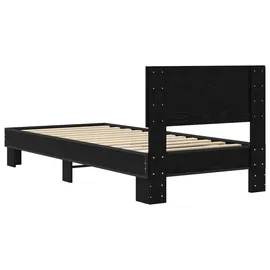 vidaXL Bettgestell mit Kopfteil Schwarze Eiche 80 x 200 cm