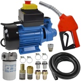 Dieselpumpe Ölpumpe Biodiesel Heizölpumpe 230V, JETZT MIT EXTRA-Ersparnis! BIODIESEL KRAFTSTOFFPUMPE 230V Elektro FASS-Pumpe mit Schlauch, Diesel-Vorfilter mit austauschbarem Filtereinsatz