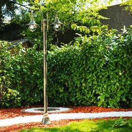 hofstein Außenleuchte Metall Kunststoff 225 cm 1x E27 gold/transparent