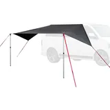 Qeedo Fahrzeug-Vorzelt Motor Tarp Universal Camping Sonnensegel mit UV-Schutz (UV80) dunkelgrau No Size