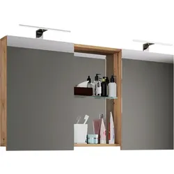 VCM Spiegelschrank »Budasi«, BxHxL: 12 x 59 x 112 cm, Holzwerkstoff - braun